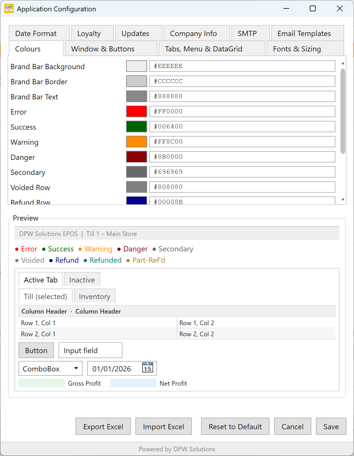 Application Configuration